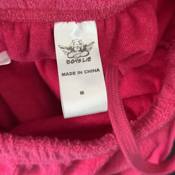 Boys Lie Sweatpants Womens Medium Made In Heaven No Angel Joggers Pants Pink Y2K - Picture 9 of 14